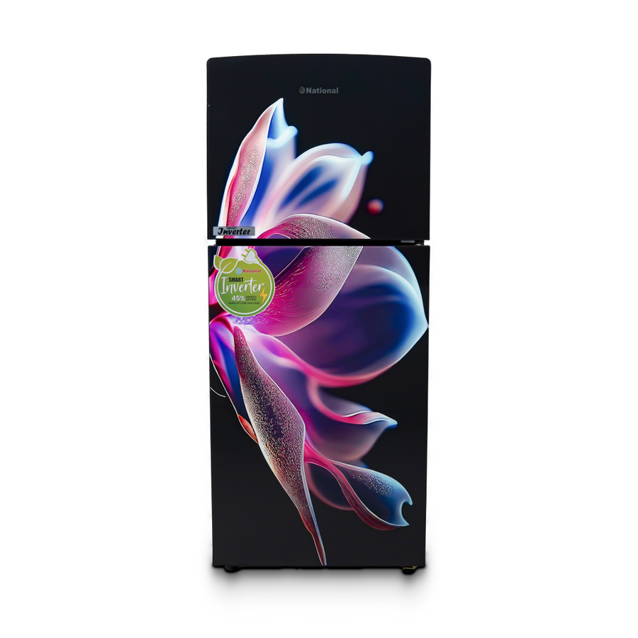 National Bloom Inverter Curved Glass Door Refrigerator