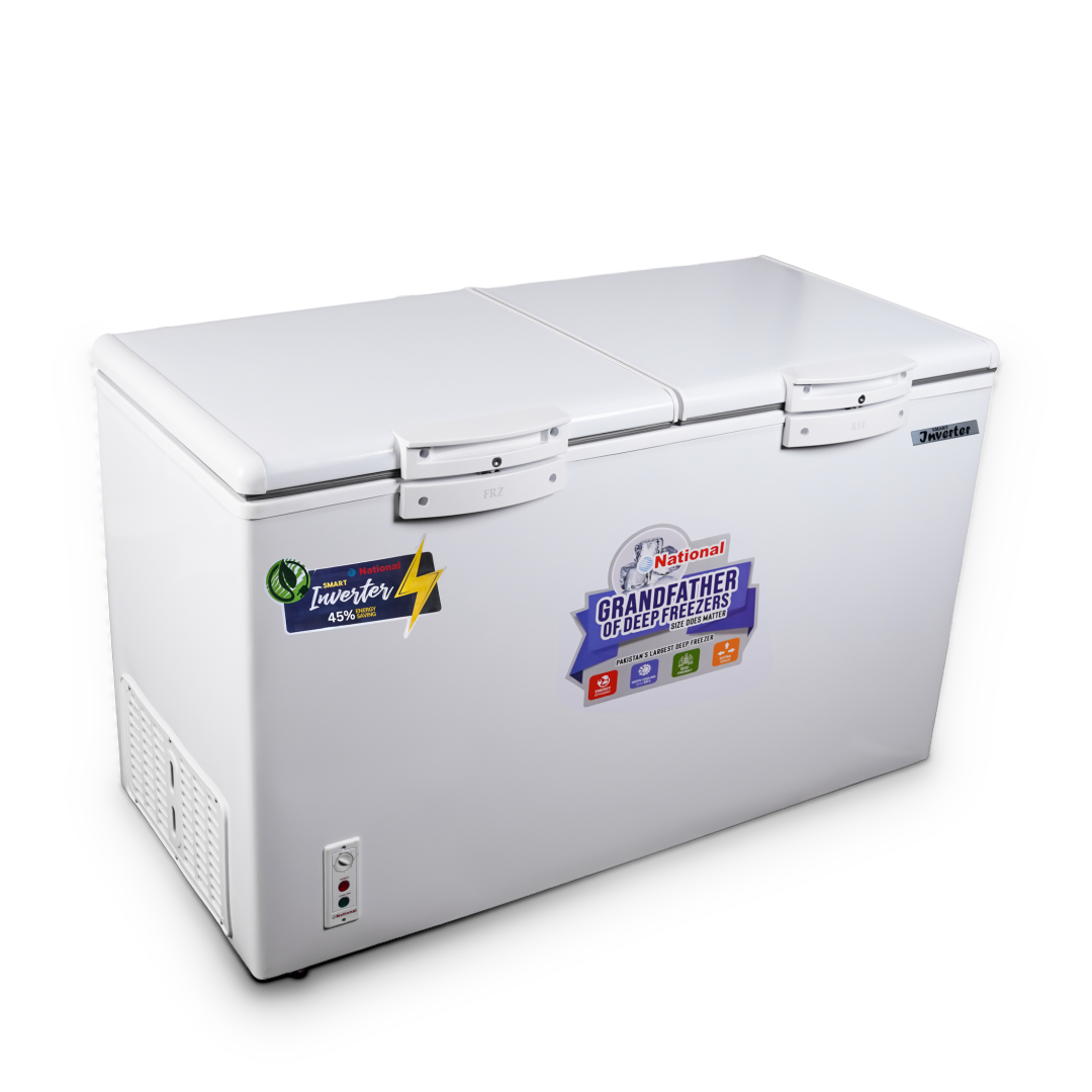 National Polar Inverter Double Door Deep Freezer